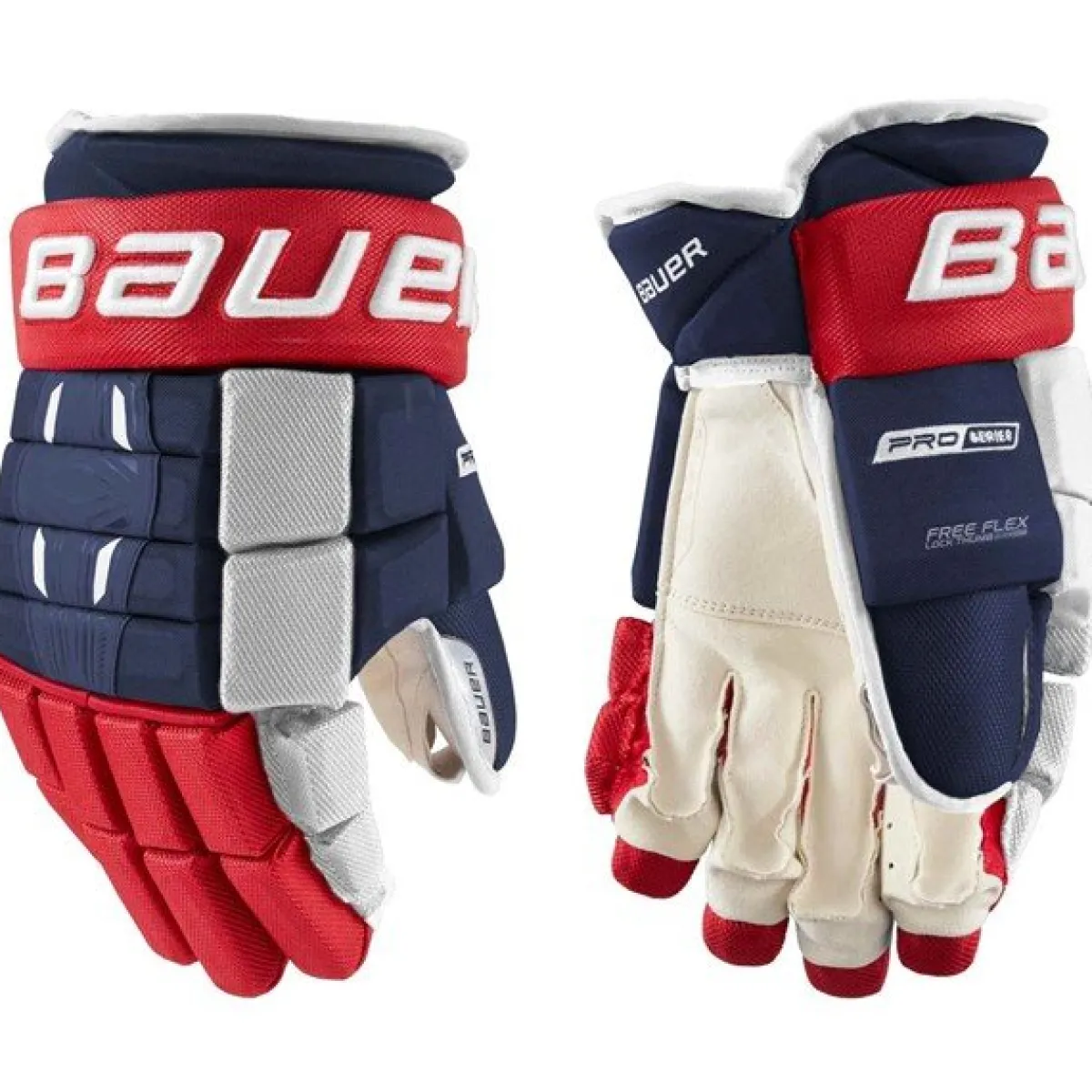 Hockey Gloves Bauer^BAUER Gloves Pro Series Int Navy/Red/White