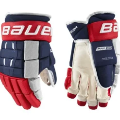 Hockey Gloves Senior^BAUER Gloves Pro Series Sr Navy/Red/White