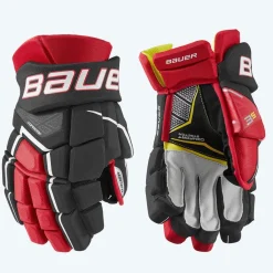 Hockey Gloves Intermediate^BAUER Gloves Supreme 3S Int Black/Red