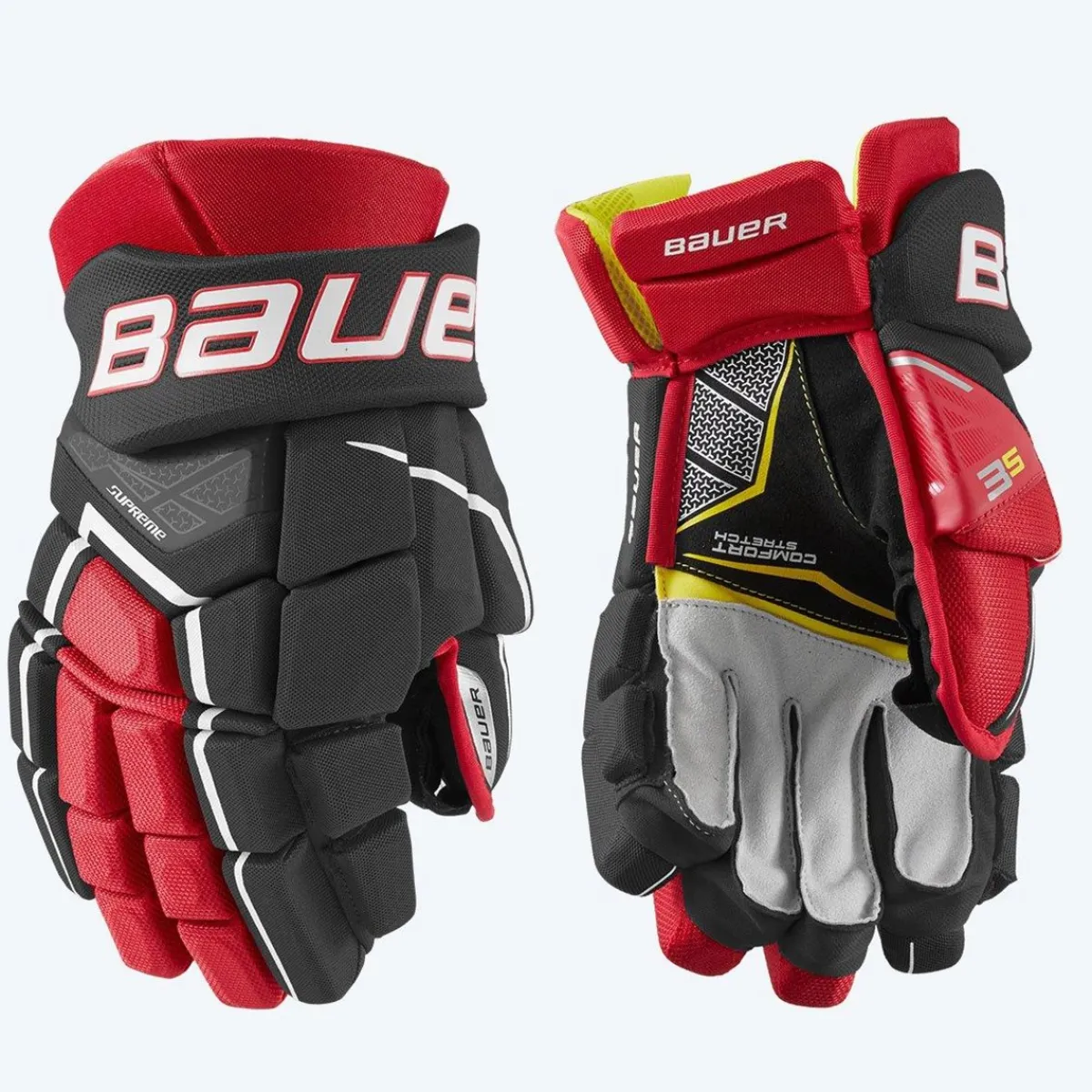 Hockey Gloves Intermediate^BAUER Gloves Supreme 3S Int Black/Red