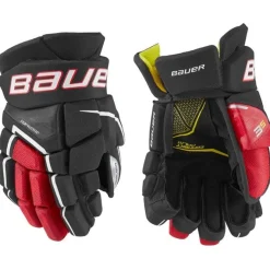 Hockey Gloves Bauer^BAUER Gloves Supreme 3S Jr Black/Red