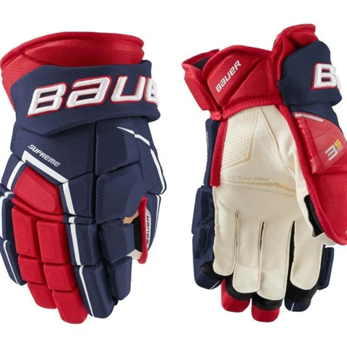 Hockey Gloves Senior^BAUER Gloves Supreme 3S Pro Sr Navy/Red/White