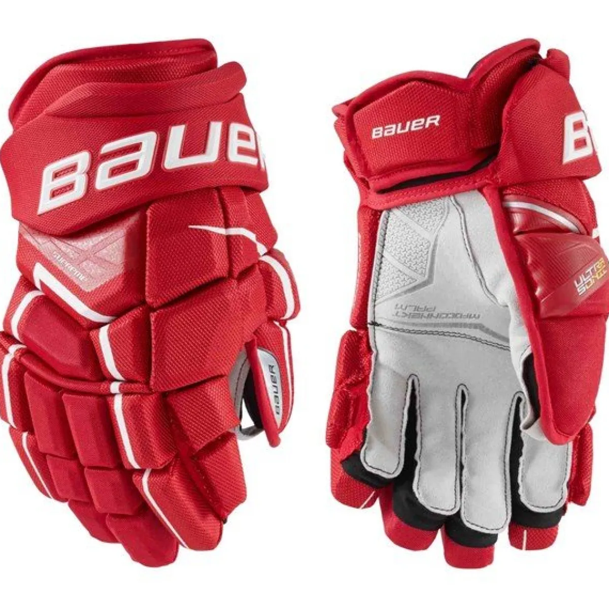 Hockey Gloves Intermediate^BAUER Gloves Supreme Ultrasonic Int Red