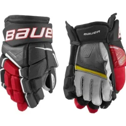 Hockey Gloves Junior^BAUER Gloves Supreme Ultrasonic Jr Black/Red