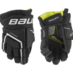 Hockey Gloves Bauer^BAUER Gloves Supreme Ultrasonic Yth Black/White