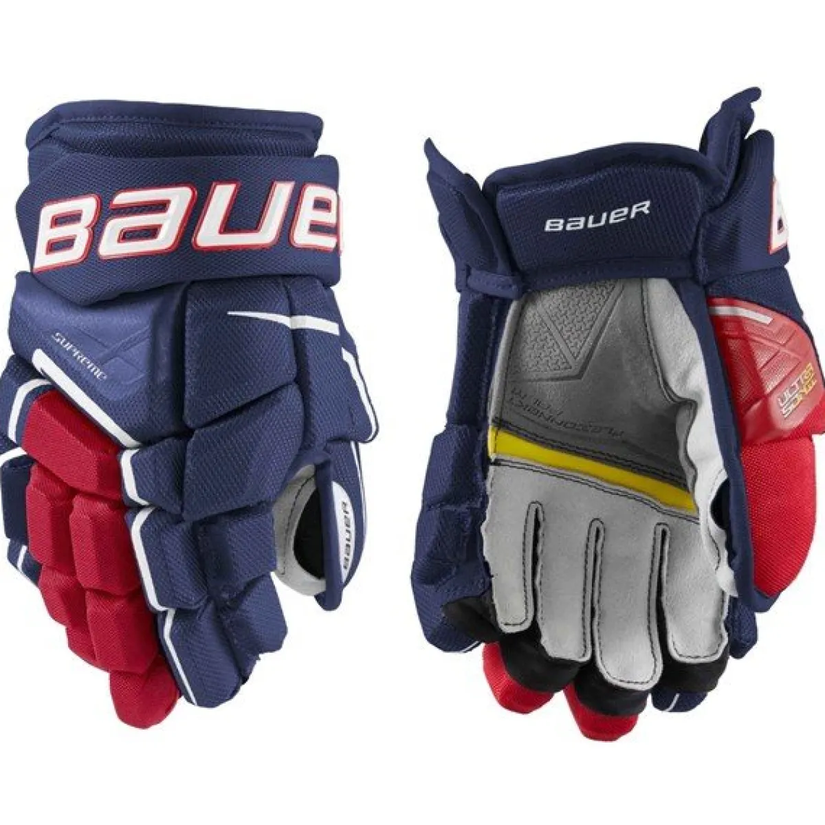 Hockey Gloves Bauer^BAUER Gloves Supreme Ultrasonic Jr Navy/Red/White