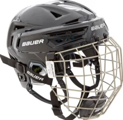 Hockey Helmets With Bars^BAUER Hockey Helmet Re-Akt 150 Combo Black