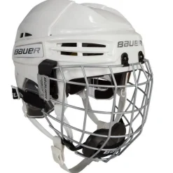 Hockey Helmets With Bars^BAUER Hockey Helmet Re-Akt 100 Combo Yth White