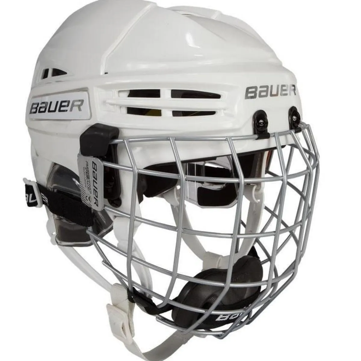 Hockey Helmets With Bars^BAUER Hockey Helmet Re-Akt 100 Combo Yth White