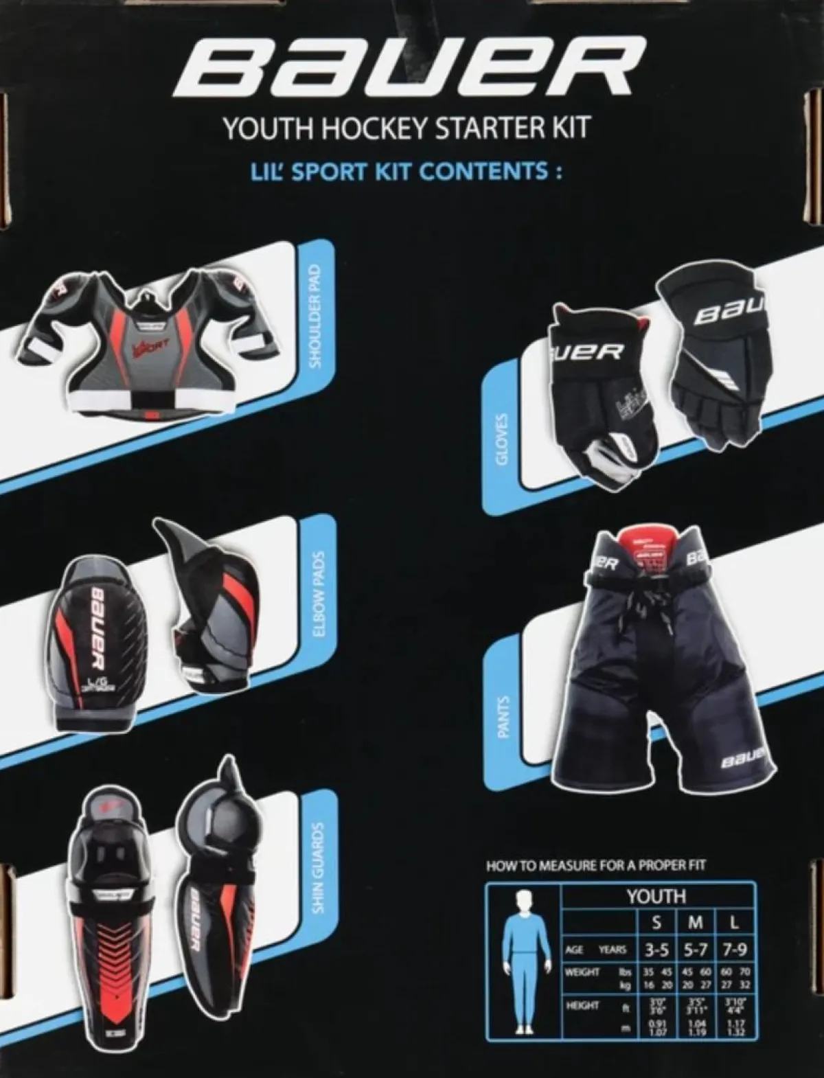 Start Kit Child (Yth)^BAUER Hockey Protective Startkit Lil Sport Yth