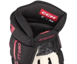 Hockey Gloves Ccm^CCM Glove Jetspeed 680 Jr Black/Red