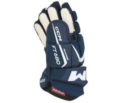 Hockey Gloves Ccm^CCM Glove Jetspeed 680 Jr Navy/White