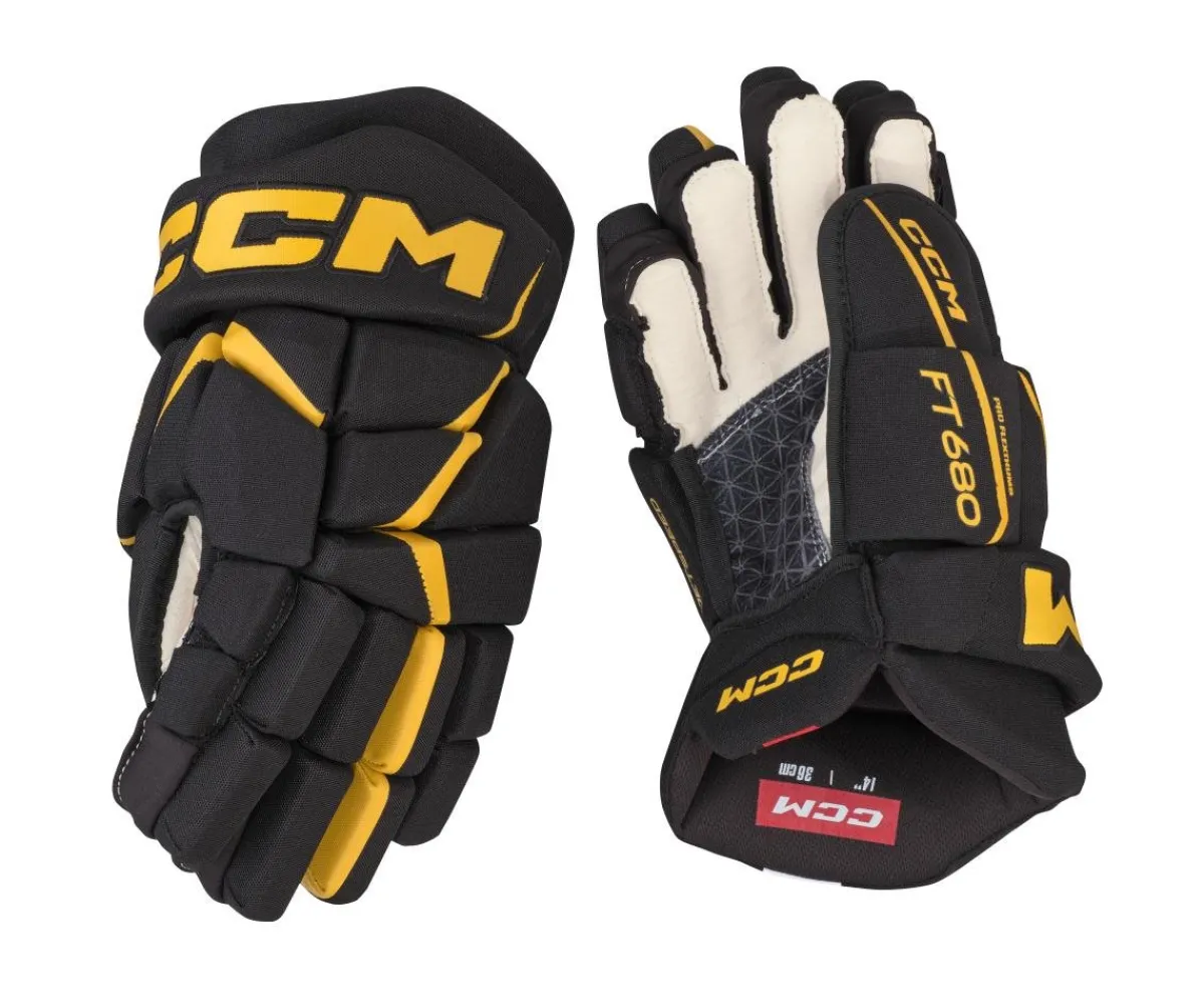 Hockey Gloves Ccm^CCM Glove Jetspeed 680 Sr Black/Yellow
