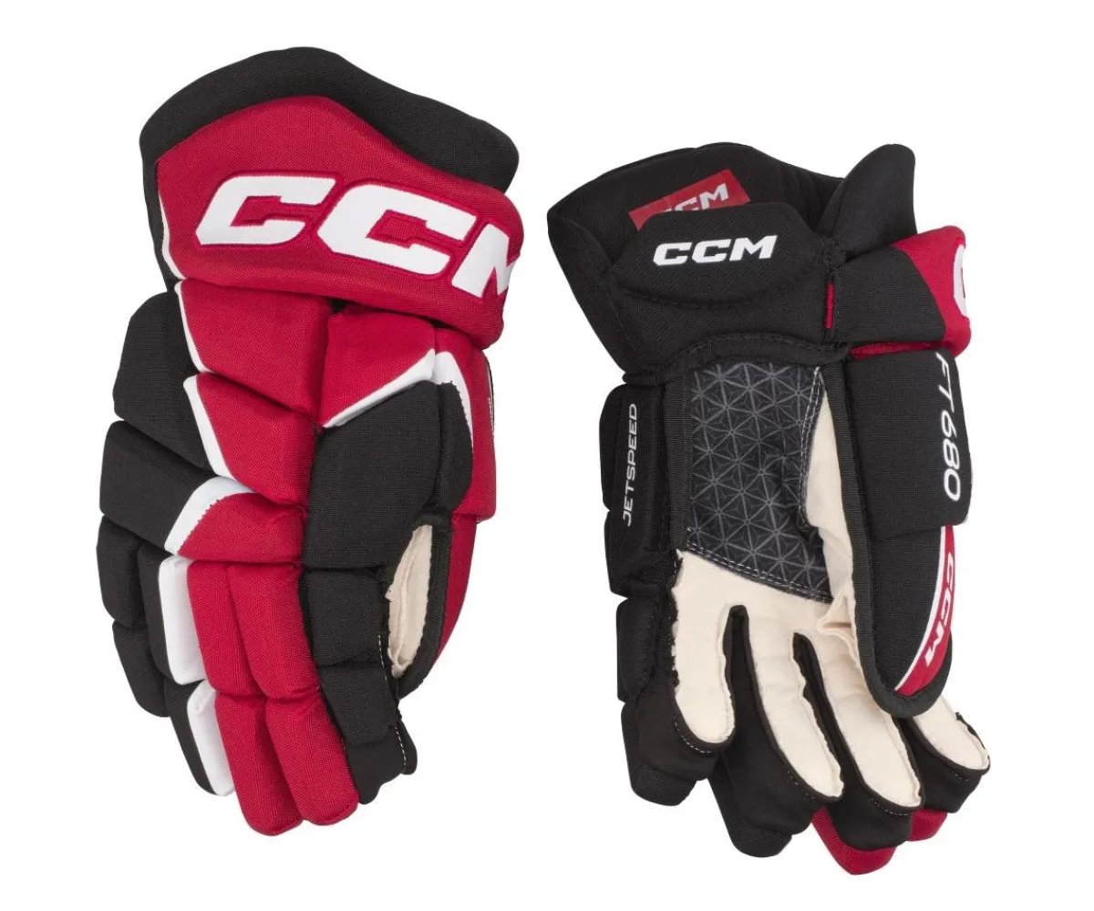Hockey Gloves Ccm^CCM Glove Jetspeed 680 Sr Black/Red/White