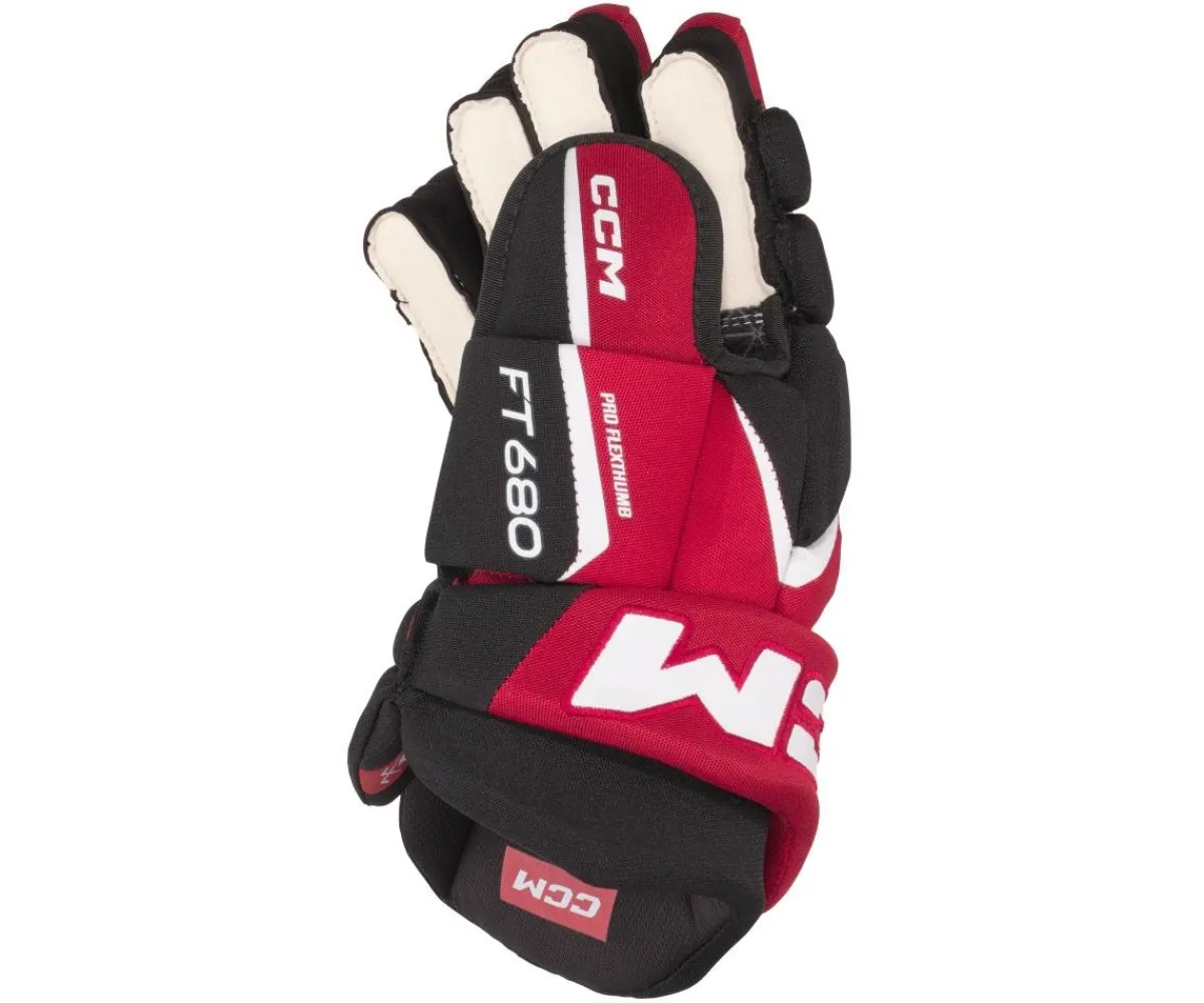 Hockey Gloves Ccm^CCM Glove Jetspeed 680 Sr Black/Red/White