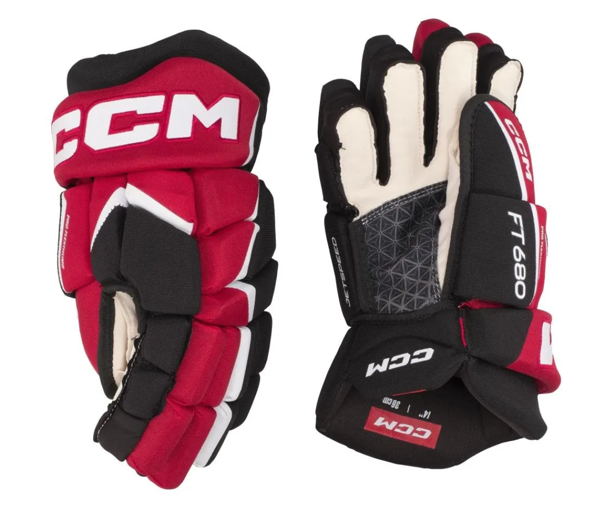 Hockey Gloves Ccm^CCM Glove Jetspeed 680 Sr Black/Red/White