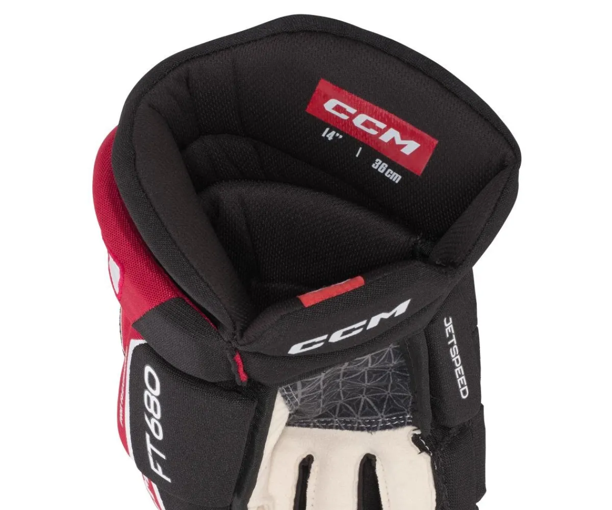 Hockey Gloves Ccm^CCM Glove Jetspeed 680 Sr Black/Red/White
