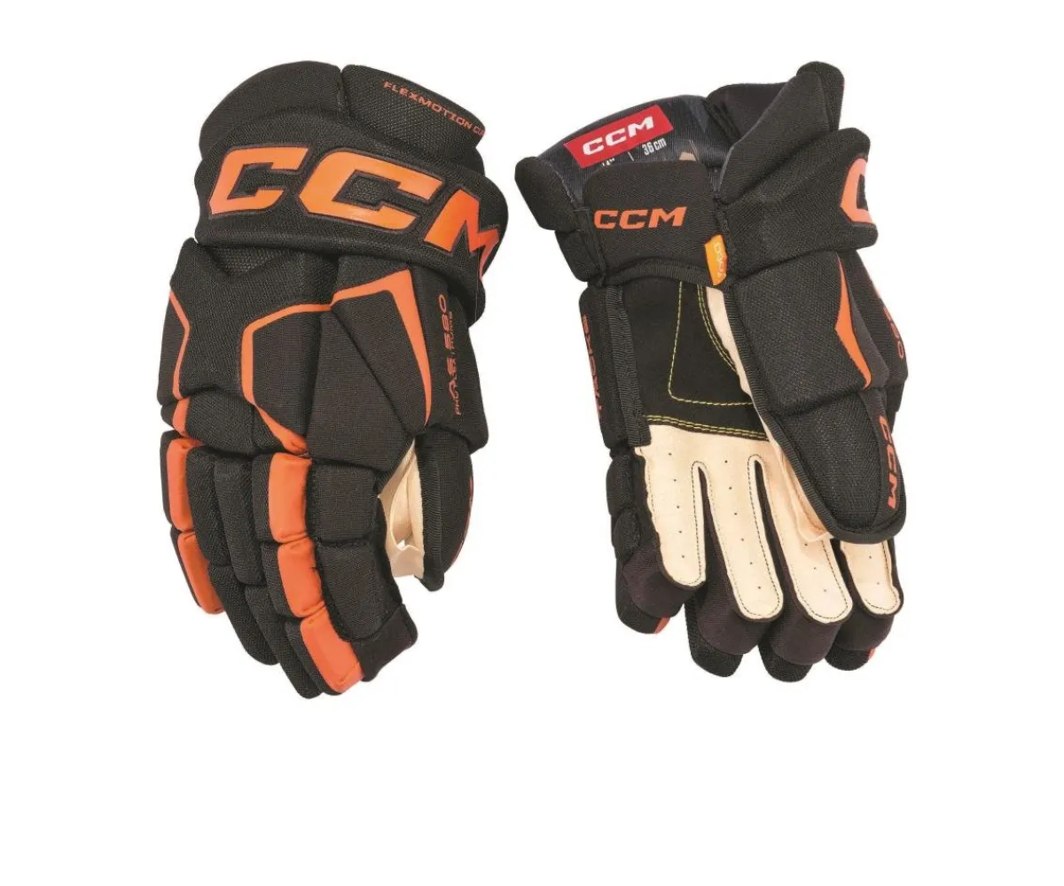 Hockey Gloves Ccm^CCM Gloves Tacks As 580 Jr Black/Orange