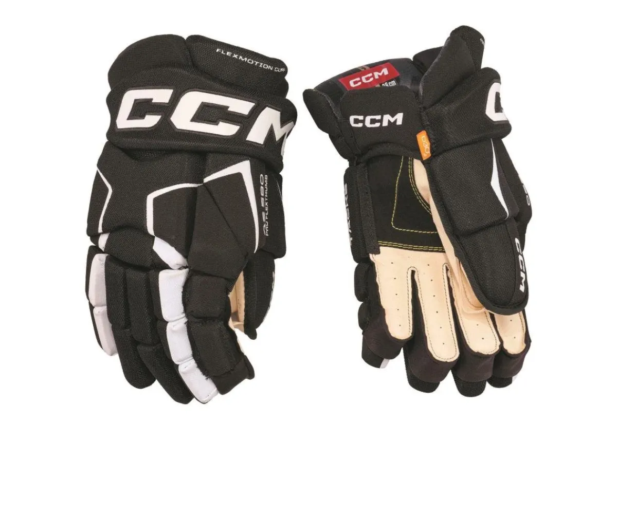 Hockey Gloves Ccm^CCM Gloves Tacks As 580 Sr Black/White