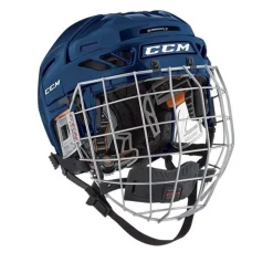Hockey Helmets With Bars^CCM Hockey Helmet Fitlite 3Ds Combo Blue Royal Blue