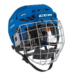 Hockey Helmets With Bars^CCM Hockey Helmet Fitlite 3Ds Combo Blue Royal Blue