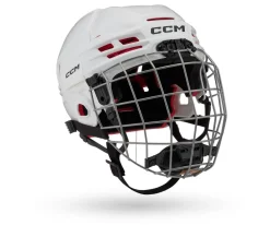 Hockey Helmets With Bars^CCM Hockey Helmet Tacks 70 Combo Yth White