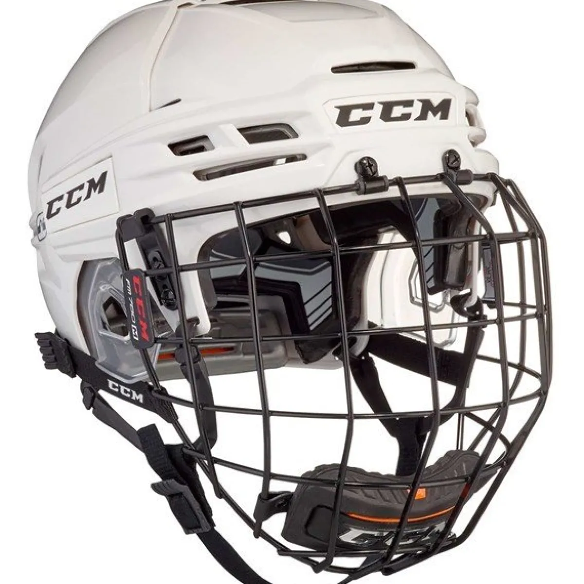 Hockey Helmets With Bars^CCM Hockey Helmet Tacks 910 Combo White