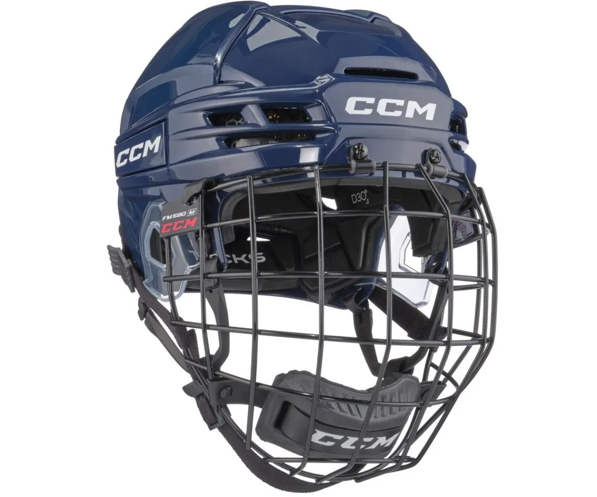 Hockey Helmets With Bars^CCM Hockey Helmet Tacks 720 Combo Navy