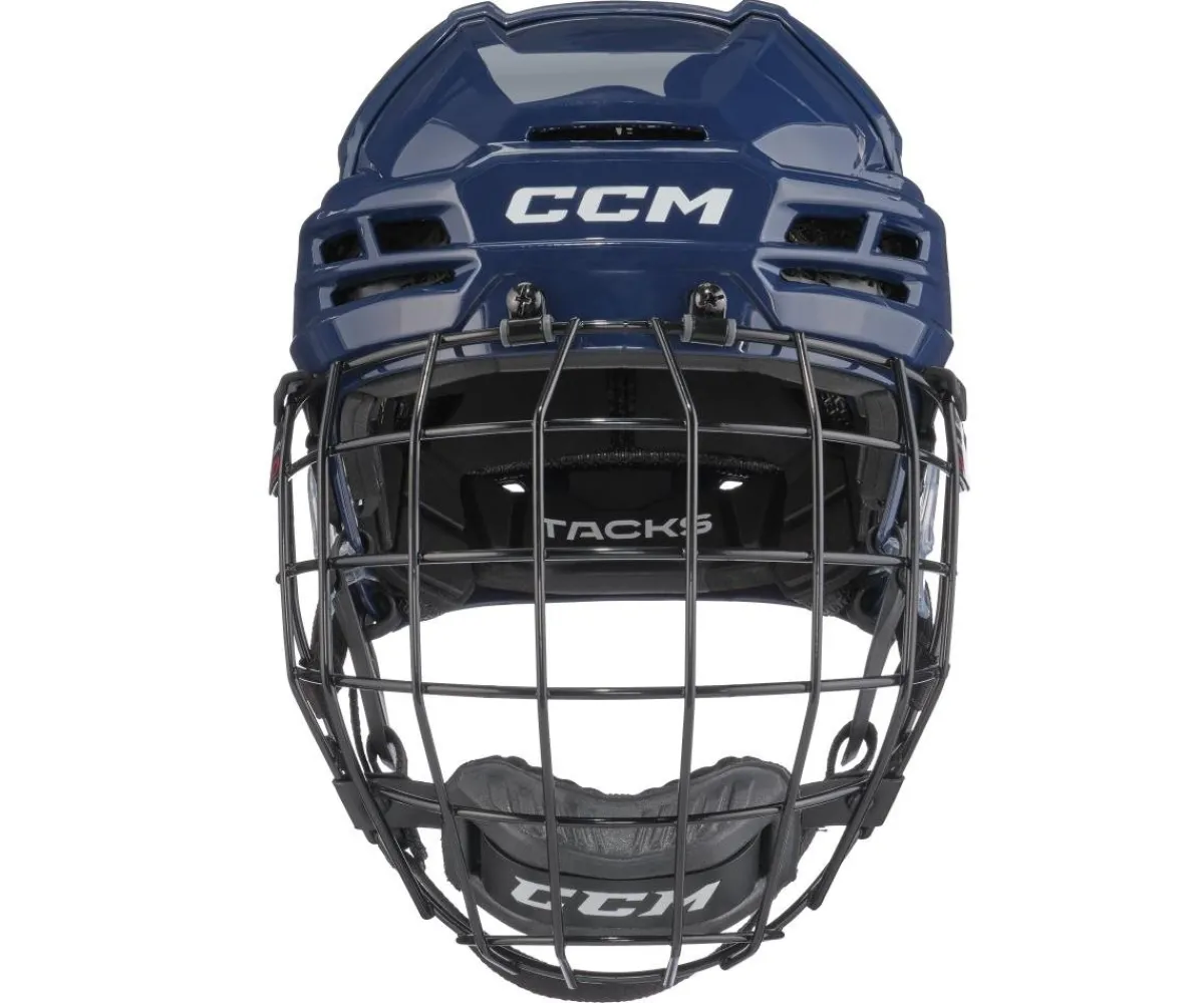 Hockey Helmets With Bars^CCM Hockey Helmet Tacks 720 Combo Navy