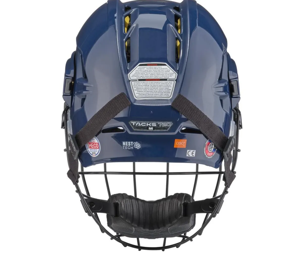 Hockey Helmets With Bars^CCM Hockey Helmet Tacks 720 Combo Navy