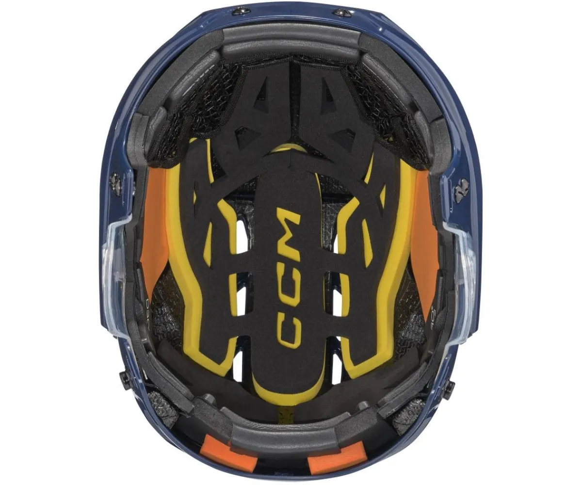 Hockey Helmets With Bars^CCM Hockey Helmet Tacks 720 Combo Navy